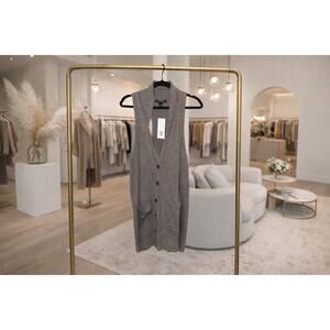 Banana Republic Preppy Academia Grandpa Scandi Brown Wool Cashmere Blend Vest